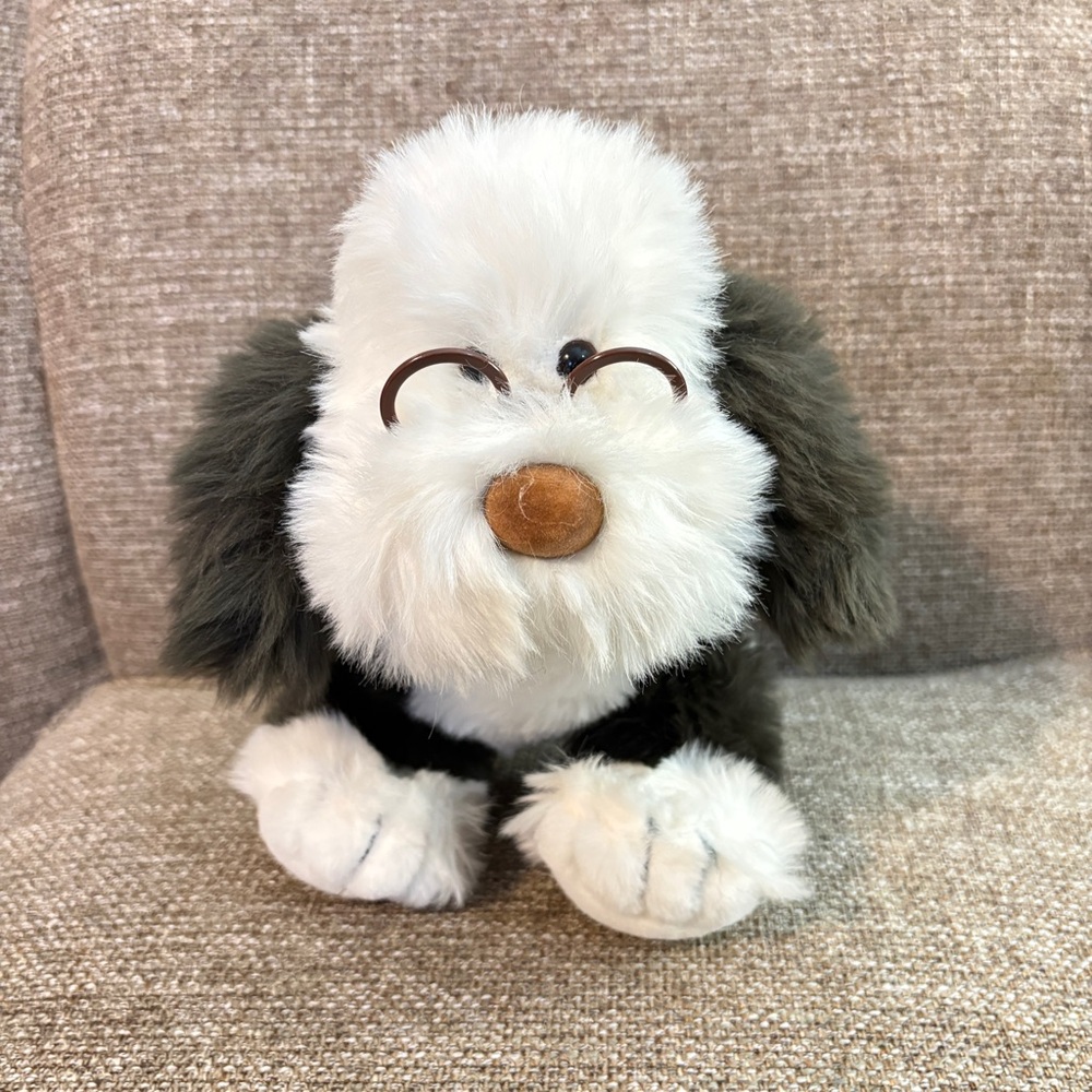 Vintage GUND Snooper Sheepdog with Glasses Plush 1990